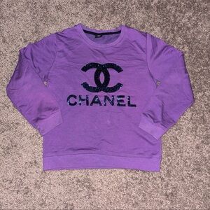 Girls Chanel purple sweatshirt size 9-10
